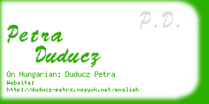 petra duducz business card